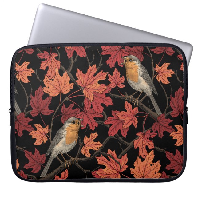 Funda Para Portátil Robins in maple tree (Frente)