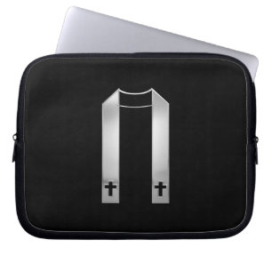 Funda Para Portátil Robo del sacerdote plateado 3-D