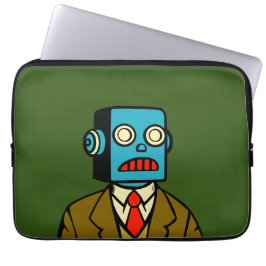 Funda Para Portátil Robot azul