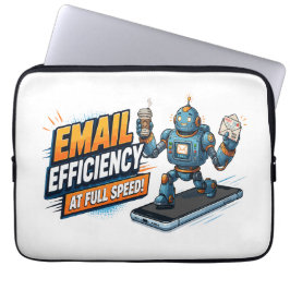 Funda Para Portátil Robot de Productividad de Correo Electrónico Rápid