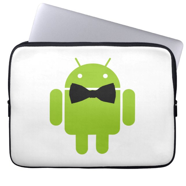 Funda Para Portátil Robot formal para Android Bow negro (Frente)