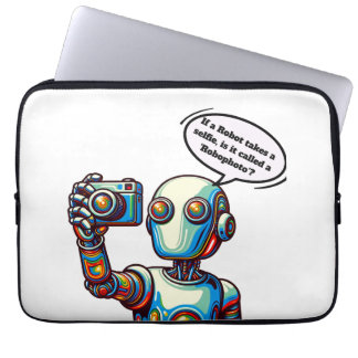 Funda Para Portátil robot gracioso, inteligencia artificial, geek, ner