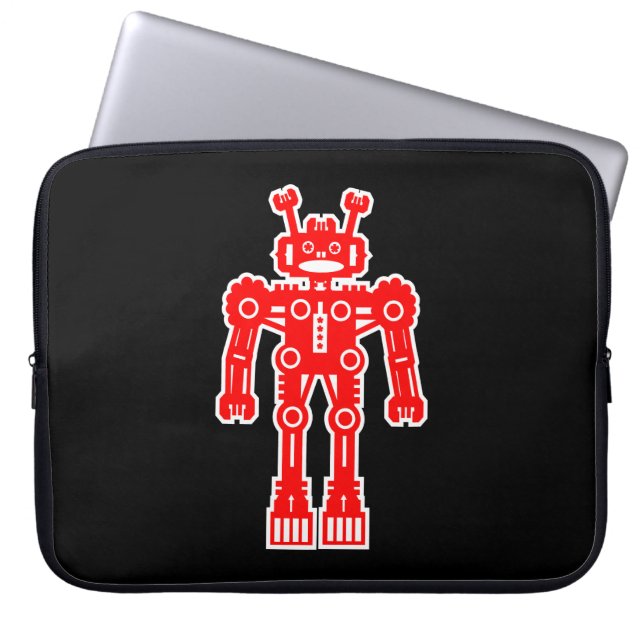 Funda Para Portátil Robot - Rojo (Frente)