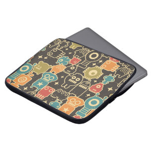 Funda Para Portátil Robots en marrón
