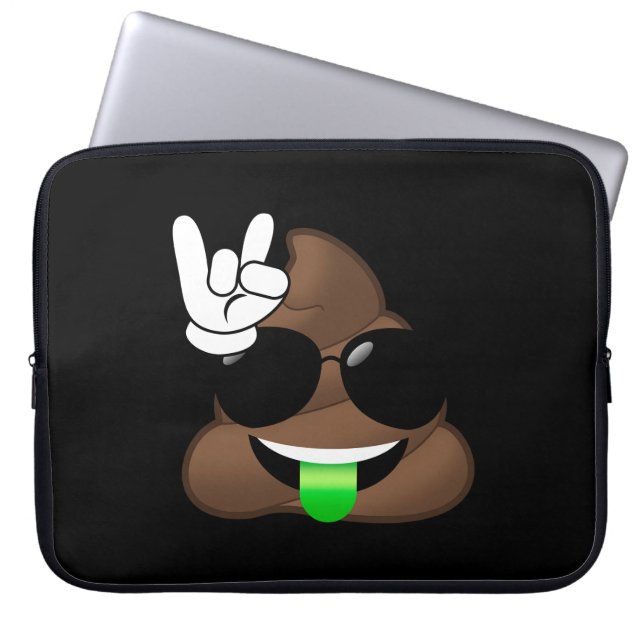 Funda Para Portátil Roca en impulso de la emoji (Frente)