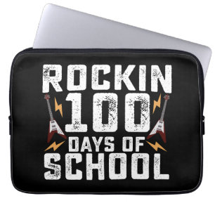 Funda Para Portátil Rocoso 100 Días de Colegio Guitarra de Rock Vintag