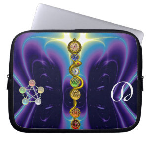FUNDA PARA PORTÁTIL ROD DE ASCLEPIUS 7 CHAKRAS,YOGA ,ENERGÍA ESPIRITUA