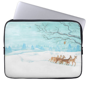 Funda Para Portátil Roe Deer en invierno