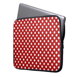 Funda Para Portátil Rojo con la manga blanca del ordenador portátil de