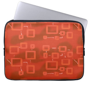 Funda Para Portátil Rojo Geométrico Abstracto Caprichoso
