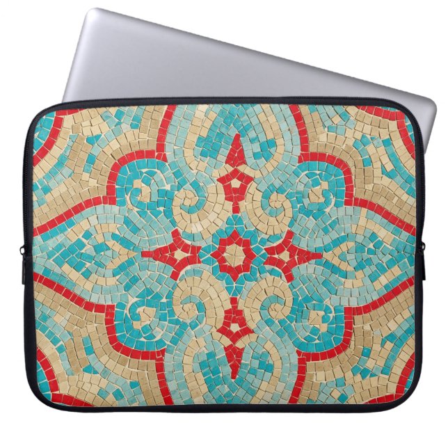 Funda Para Portátil rojo turquesa (Frente)