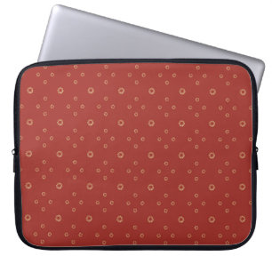 Funda Para Portátil Rojo Zinnia Dorada Sol
