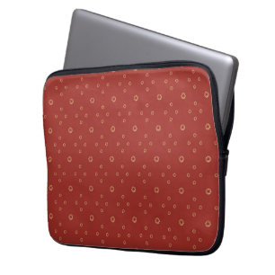 Funda Para Portátil Rojo Zinnia Dorada Sol