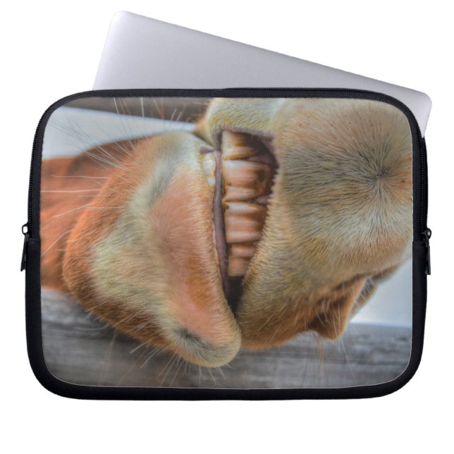Funda Para Portátil Rompecabezas y dientes divertidos y amigables (Frente)