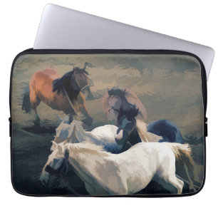 Funda Para Portátil Rompiendo - Caballos salvajes