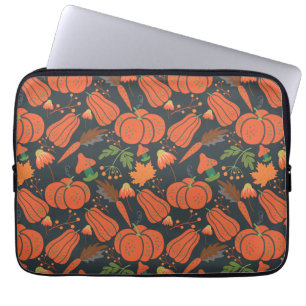 Funda Para Portátil Ropa de calabaza roja sin soldadura y zanahorias