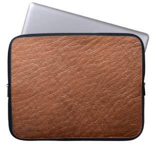 Funda Para Portátil Ropa de estructura marrón de cuero