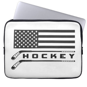 Funda Para Portátil Ropa de hockey con bandera estadounidense - Hockey