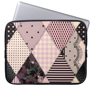 Funda Para Portátil Ropa interior de tela: patrón de patchwork vintage