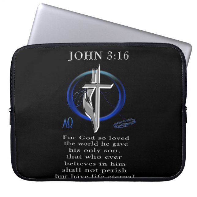 Funda Para Portátil Ropa John 3:16 (Frente)