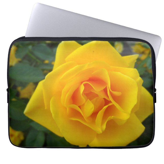Funda Para Portátil Rosa amarilla (Frente)