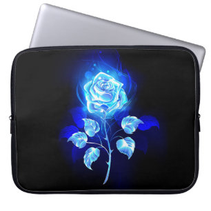 Funda Para Portátil Rosa azul en llamas
