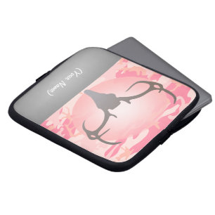 Funda Para Portátil Rosa Camo manchado de las astas de los ciervos del