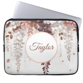Funda Para Portátil Rosa de cacao Wisteria Cascade