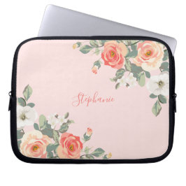 Funda Para Portátil Rosa de color Rubor Floral rosa personalizado