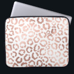 Funda Para Portátil Rosa de moda Leopardo de oro Impresión de animales<br><div class="desc">Este elegante diseño de moda es perfecto para la moderna moda. Tiene una impresión falsa de un animal de safari de leopardo y chita de rosa dorado sobre un simple fondo blanco. ¡Es bonito, linda y de moda! ***NOTA DE DISEÑO IMPORTANTE: Para cualquier solicitud de diseño personalizado, como solicitudes de...</div>