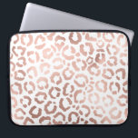 Funda Para Portátil Rosa de moda Leopardo de oro Impresión de animales<br><div class="desc">Este elegante diseño de moda es perfecto para la moderna moda. Tiene una impresión falsa de un animal de safari de leopardo y chita de rosa dorado sobre un simple fondo blanco. ¡Es bonito, linda y de moda! ***NOTA DE DISEÑO IMPORTANTE: Para cualquier solicitud de diseño personalizado, como solicitudes de...</div>
