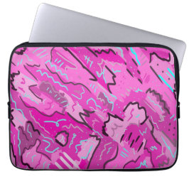 Funda Para Portátil Rosa! Diversión con arte abstracto