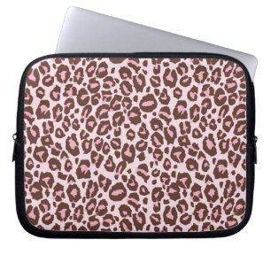 Funda Para Portátil Rosa e impresión del guepardo de Brown