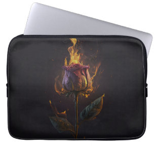 Funda Para Portátil rosa en llamas