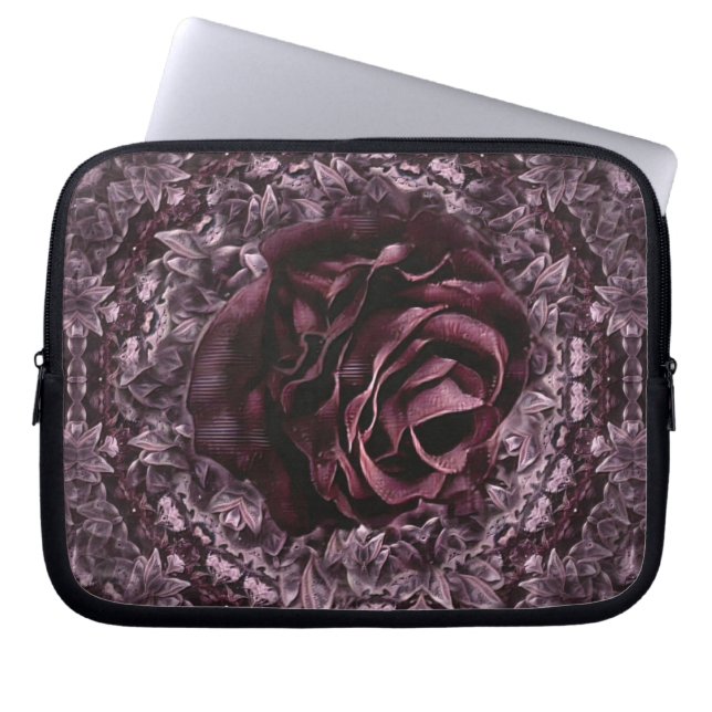 Funda Para Portátil Rosa Mandala (Frente)