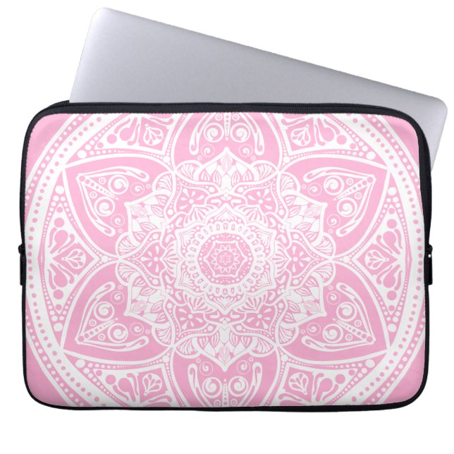 Funda Para Portátil Rosa Mandala (Frente)