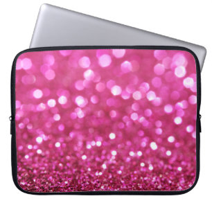 Funda Para Portátil Rosa oscuro festivo: abstracto elegante.