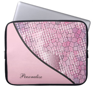 Funda Para Portátil Rosa psicodélico divertido con una pizca de puntos