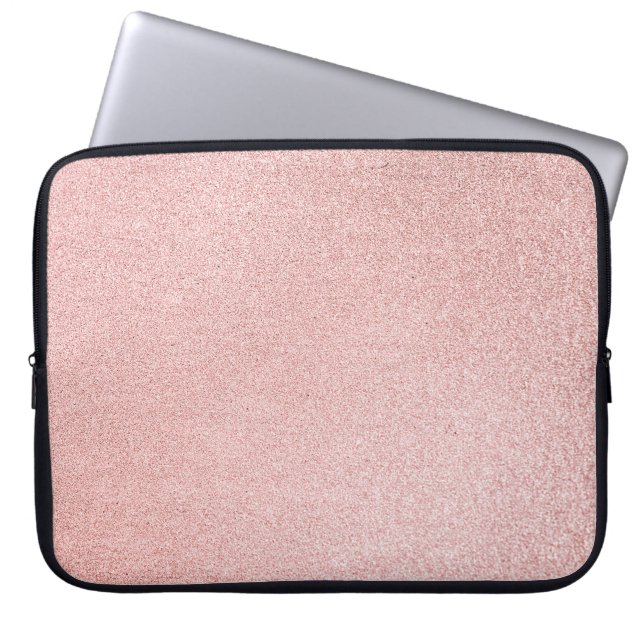 Funda Para Portátil Rosa purpurina (Frente)