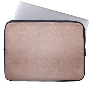 Funda Para Portátil Rosa Purpurina de oro Bonito metálico Girly Sparkl