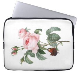 Funda Para Portátil Rosa rosa y mariposa