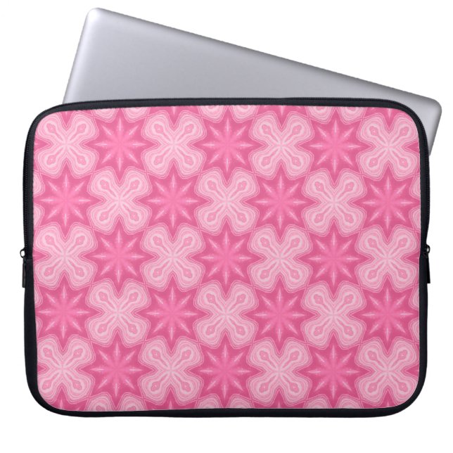 Funda Para Portátil Rosa Y Blanco (Frente)