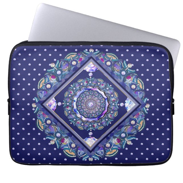 Funda Para Portátil Rosario azul (Frente)