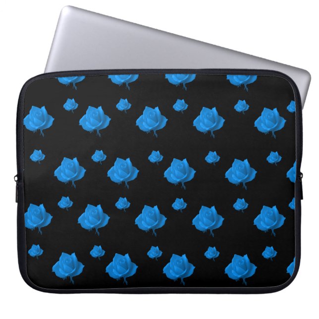 Funda Para Portátil Rosas azules (Frente)
