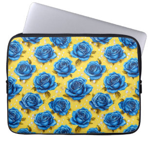 Funda Para Portátil Rosas azules 3d