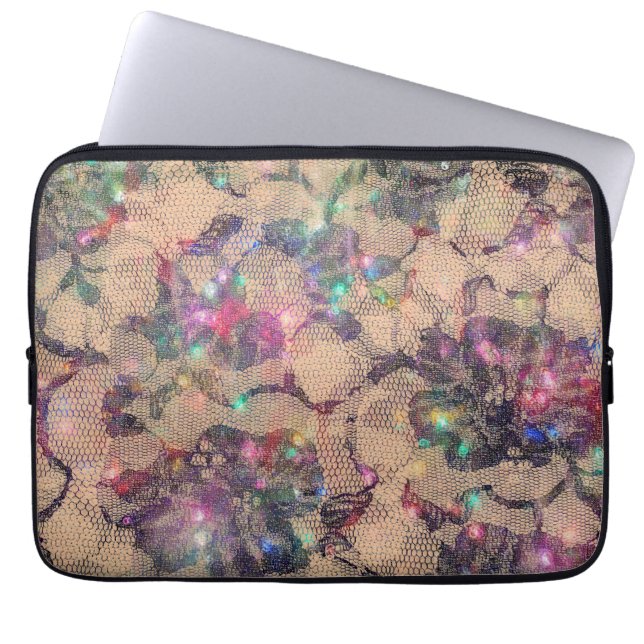 Funda Para Portátil Rosas bonitos del cordón (Frente)