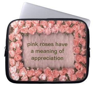 Funda Para Portátil Rosas De Cinta Rosa Satin Photo Frame Electronics 