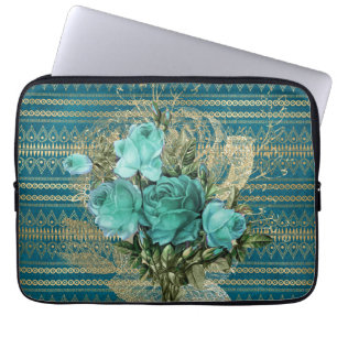 Funda Para Portátil Rosas de Seafoam Bouquet