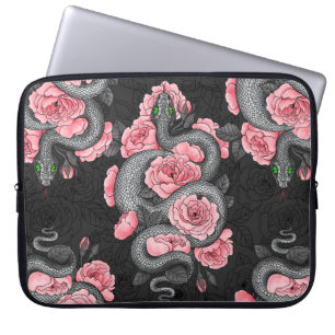 Funda Para Portátil Rosas de serpientes y melocotones