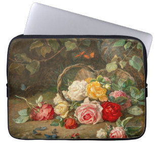 Funda Para Portátil Rosas en una canasta - Josef Neugebauer